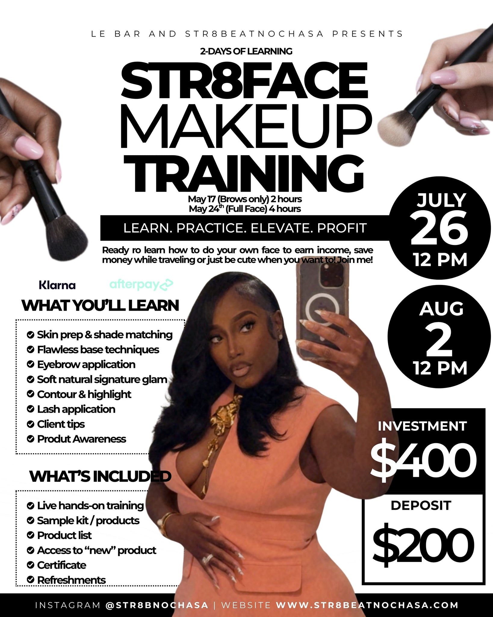 Str8Face 2-Day Makeup Class